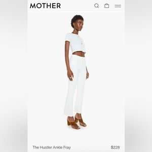 Perfect MOTHER Hustler Ankle Fray High Rise Fairest of Them All Jeans